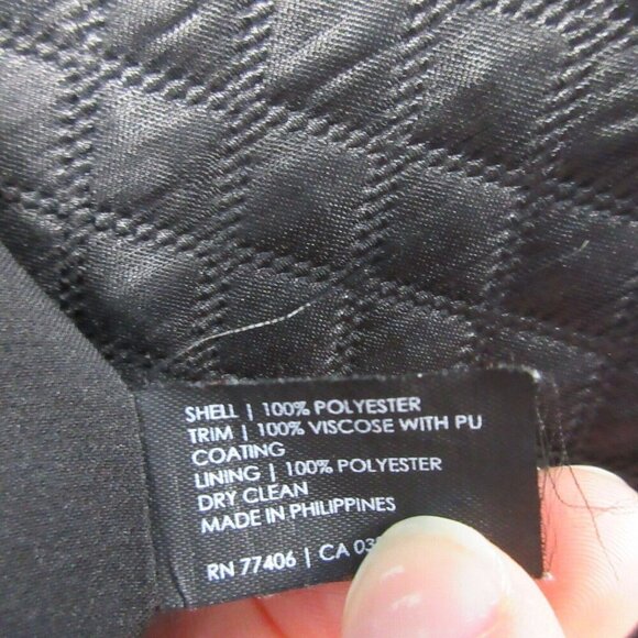 Club Monaco Kaylan Manteaux Moto Jacket Women Size 6 Black Quilted Full Zip 634 - Picture 4 of 12